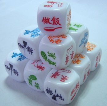 Custom silk printed dice